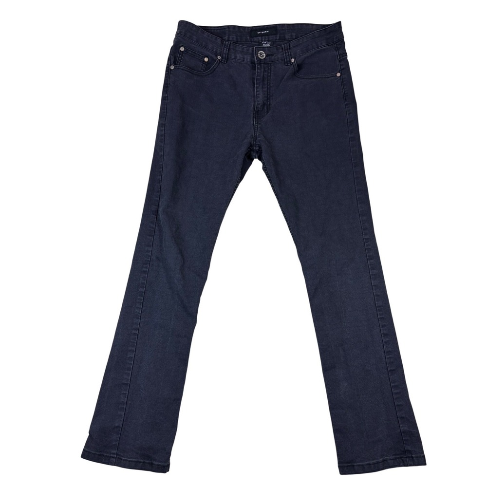 Kayden K Mens Slim Straight Stretch Jeans Dark Charcoal Grey‎ W34 L32